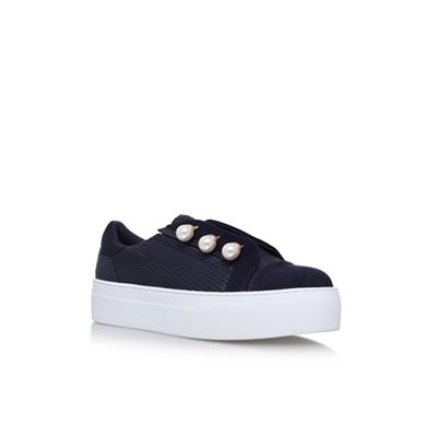 Blue 'Orla' flat lace up sneakers